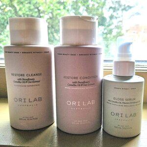 Brand New - ORI LAB Restore Cleanse 300ml + Condition 300ml + Gloss Serum 100ml
